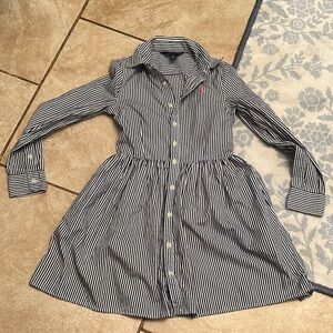 Striped Black and White Kids Dress